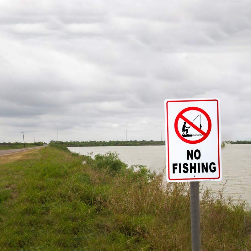 Enjoyist No Fishing Sign, 14"x 10" .04" Aluminum Reflective Sign Rust Free Aluminum-UV Protected and Weatherproof - Image 5